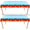 2 Pieces Fire Truck Tablecloth Firefighter Tablecover Fire Table Setting Plastic Fireman Table Cover for Fire Party Supplies Decoration Birthday Party School Activity