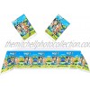 2Pcs Bluey Party Tablecloth Disposable Rectangle Tablecover Video Game Birthday Party Supplies Decorations for Kids