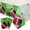 2pcs Football Tablecloth Plastic Football Table Cover for Football Party Decorations Super Bowl Sport Theme Party Decoration and Supplies