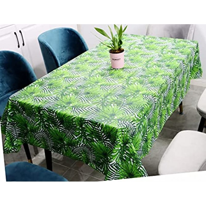Animal Safari Theme Zoo Print Table Cover Tablecloth Party Supplies Ideal for Birthday Parties Animal Theme Party Baby Showers Zoo Jungle Safari Themed Party Decorations Palm Leaf Tablecover
