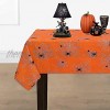 Halloween Tablecloth Spider Web Cobweb Table Cloth Orange and Black Star Scary Themed Tablecloths Waterproof Spillproof Tablecover for Dinner Party Decoration Rectangle 60 x 120 Inch