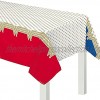 "Wonder Woman Classic" Red and Gold Plastic Party Table Cover 54" x 96"