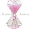 Liquid Motion Bubbler Timer Diamond Shaped Liquid Bubbler Timer for Anxiety Toy Autism Toys Calm Relaxing Desk Toys Home Decor Pink