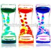 LYPGONE Liquid Motion Bubbler Timer Pack of 3 Hourglass Liquid Bubbler Sensory Toys ADHD Fidget Toy Anxiety Autism Toys Calm Relaxing Desk Toys