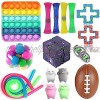 Sensory Toys Set Stress and Anxiety Fidget Toy for Children Adults Special Toys Assortment for Birthday Party Favors Classroom Rewards Prizes Carnival Rainbow Colors