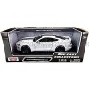 Motormax 2018 Ford Mustang GT 5.0 White with Black Stripes 1:24 Diecast Model Car