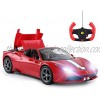 Rastar RC Car | Radio Remote Control Car 1 14 Scale Ferrari 458 Special A Model Toy Car for Kids Auto Open & Close Red