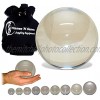 Flames N Games Acrylic Contact Juggling Balls & Protective Fleece Lined Pouch Travel Bag! Clear Acrylic + Pouch 100mm