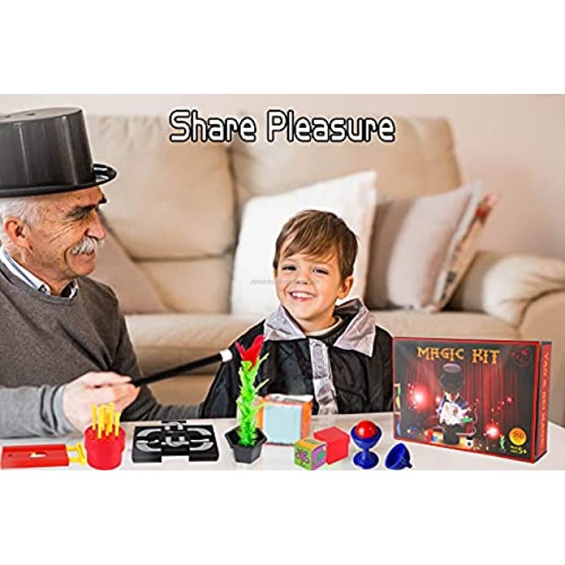 klikko Magic Tricks Magician Kit Set,Box Accessories Include Prank Magic Ball,Card,Wand for Kids Age 5 Years Old and Up,Easy Magic Performance Toys Gift for Beginners,Boy Girl Adult Birthday Idea