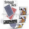 Magic Makers Svengali Deck- Easy Magic Card Trick Kit Assorted Red or Blue Back Includes 10 Bonus Tricks Online