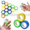 15 PCS Finger Magnetic Ring Magnet Toy Magnetic Game Magnetic Fingertip Toys Decompression Magnetic Magic Ring Magic Toy Unzip Toys Suitable for Anxiety ADHD and Autism 15pcs