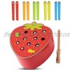 Capture Worm Magnetic Wooden Toy Kid Educational Intelligence Development Toys Strawberry Magnetic Wooden Toy #2