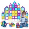 DASDAX Magnetic Blocks 45 Pcs Magnet Tiles for Kids Magnetic Building Tiles for Developing Intelligence Imagination and Creativity Great for Kids Children