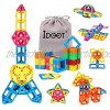Magnetic Tiles Blocks Building Toys Set for Kids,STEM Magnetic Stacking Toys for Boys,Educational & Creative Birthday Gift with Storage Bag