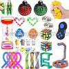 26 Pack Bundle Sensory Fidget Toys Packs Stress Relief and Anti-Anxiety Tools for Kids and Adults Pack of Marble and Mesh Stress Balls Soybean Squeeze Flippy Chain Liquid Motion Timer & More