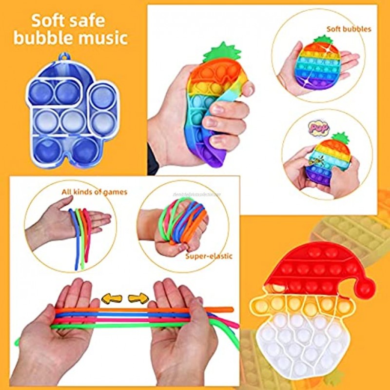 26 Pack Pop Fidget Packs Fidget Pack Cheap Fidget Toys Set Stress Relief Hand Simple Dimple Toys for Adults Kids Anxiety Autism Birthday Party Favors Goodie Bag Fillers Classroom Rewards