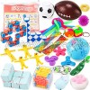 28 Pack Sensory Fidget Toys Set,Stress and Anxiety Relief Fidget Toys for Kids Adults with Reusable Bag Fidget Pack Gifts for School Classroom Rewards