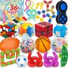36 Pcs Sensory Fidget Toys Pack,Fidgets Box Stress Relief and Anti-Anxiety Autistic ADHD Toy Set for Kids Teens Adults,Fidget Pad,Stress Balls,Marble and Mesh,Pop Tubes,Fidget Spinner,Stretchy Strings