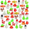 48 Pcs Christmas Mochi Squishy Toys,Mini Kawaii Squeeze Toy Stress Reliever Anxiety Packs for Kid Party Favors,Christmas Miniatures Christmas