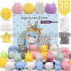 POKONBOY 30 PCS Squishies Mochi Squishy Toys Mini Kawaii Squishy Animals Squeeze Stress Relief Toys Easter Basket Stuffers Easter Theme Party Favors Squishy Easter Egg Filler for Kids