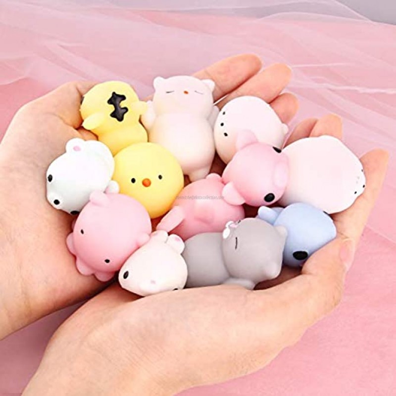 Satkago Squishies Mini Mochi Squishies Toy 25 Pcs Mini Squishys Toys Cute Stress Reliever Toys Funny Fidget Toys Birthday Gift Party Favors for Kids