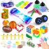 Sensory Fidget Toys Set 38 Pcs Pop Bubble Autism Toys Stress Relief and Anti-Anxiety for ADHD ADD Adults Kids with Stress Balls Squishy Stretchy String Puzzle Balls Colorful