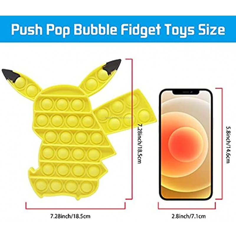 Simple Dimple Push Pop Bubble Fidget Toys Pack Sensory Fidget Popper and Early Educational Toys Gift for Kids Stress Reliever Pop Toys for Adult Yellow