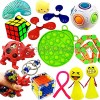 ToyerBee Pop Fidget Sensory Toys Set for Adults Kids ADHD ADD Anxiety Autism to Stress Relief and Anti-anxiety with Push Pop Squishy Stretchy Strings Squeeze Balls Perfect for Classroom Reward
