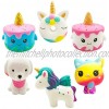 Yonishy Unicorn Squishies Toy Set Jumbo Narwhale Cake,Unicorn Cake,Unicorn Donut,Dog,Unicorn Horse,Ice Cream Cat Kawaii Slow Rising Squishy Toys for Kids Party Favors6 Packs