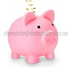 Adsoner Piggy Bank Plastic Money Savings Box Cash Collection Coin Bank for Kids Child Toy Gift Pink Large