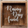 Genie Crafts Wooden Shadow Box Bank Rainy Day Fund 7.1 x 1.8 Inches