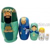 Cute Arab Nesting Dolls -Matryoshka Doll Handmade Wooden Dolls for Children Christmas Birthday Decoration Halloween Wishing Gift,Set of 5