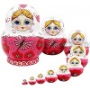LK King&Light 10pcs Butterfly Russian Nesting Dolls Matryoshka Wooden Toys