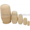 MAGIKON 5inch Set of 5pcs Unpainted Russian Nesting Doll  Blank Doll  Make Your Own Doll
