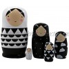 NUOBESTY 5Pcs Russian Nesting Doll Toys Decoration Ornaments Kids Educational Toys Childrens Toys
