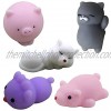 5 PCS Cute Animal Mini Fidget Toys Stress Relief Set Slow Rising Fidget Toys Party Favors for Kids Adults D