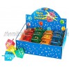 Aviv Judaica 48 Pieces. 2 Part Fillable Dreidels in Counter Display Box. 4 Assorted Colors with Metallic Printed Letters.