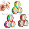 Pushmick 9Pcs Finger Magnetic Ring Fidget Toys Colorful Finger Rings Toy Great for Training Relieves Reducer Autism Anxiety.