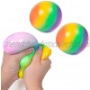 2 Pack Rainbow Giant Stress Ball for Adults and Kids,Squishy Toys Stress Relief Stress Balls,Anti Stress Sensory Ball Squeeze Toy for Girls Boys,Fun Toy