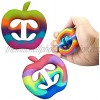 2Pcs Snapper Fidget Toys Pack Cheap Apple Shape Sensory Noise Maker Hand Toy Anti-Anxiety Tools for Kids and Adults 2Pcs Apple Snapper