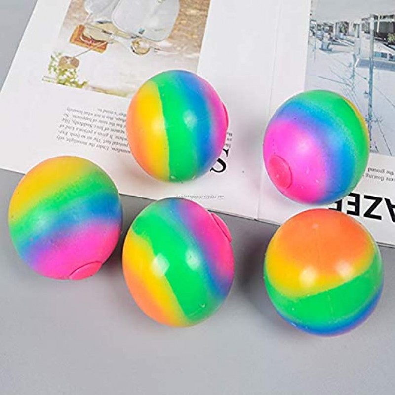3 Pack Rainbow Stress Relief Toy Sticky Ball,Anti Stress Sensory Ball Squeeze Toy,Squishy Toys Stress Relief Stress Balls,Non-Toxic for Adults Kids Teens,Fun Toy for ADHD,OCD,Anxiety