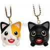Jabber Ball Jibber Pet Charms Keychain Accessories Backpack Charms 2 Cat Charms Set Calico Cat and Black Cat