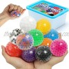 KLT Sensory Stress Ball Set 12 Pack Stress Relief Fidget Balls for Kids Adults to Relax with Water Beads Hand Exercise Anxiety Relief Focus Squeeze Toys for Autism Stress Balls