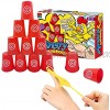 LAFALA Slingshots Chicken Rubber Chicken 12 Dart Cups Flying Chicken Shooting Games Fidget Toys Stress Relief Finger flingers Stretchy Funny Christmas Halloween Party for Children Adults