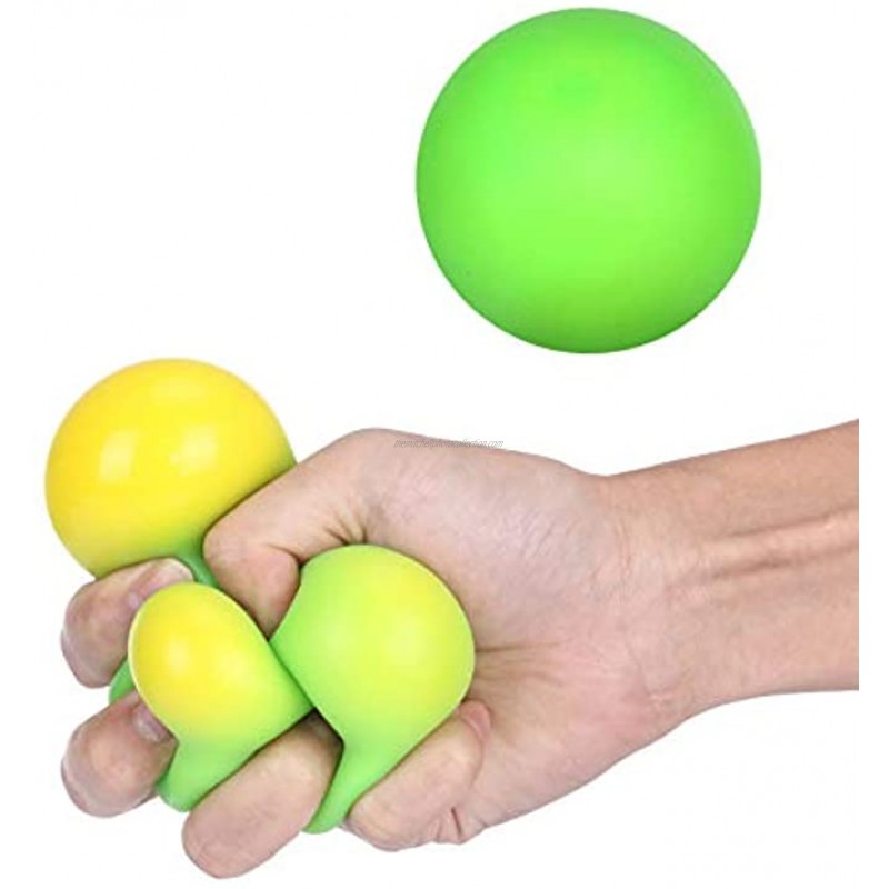 Sinifer Arggh Rainbow Giant Stress Ball for Adults and Kids Jumbo Squishy Stress Ball Fidget Toy Anti Stress Sensory Ball Squeeze Toy Low Dexterity and Anxiety Rainbow 1 Pc Green