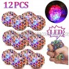 ZGWJ 12 Pack Anti-Stress Ball LED Mesh Squeeze Ball Toys Home and Office Use Stress Relief Toys for Easter Christmas Birthday Gift