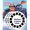 Sesame Shapes Colors and Sizes Classic ViewMaster 3 Reels on Card 21 3D Images Grover Bert Ernie