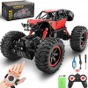 RC Cars 1:14 Scale Remote Control Car with Watch Controller 4WD RC Monster Vehicle Truck High Speed 24 Km h Off Road Hobby RC with Rechargeable Battery All Terrain Climbing Racing Car Gift for Kids