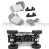 RCLions Stainless Steel Front&Rear Axle Protection Plate for All Axial SCX24 AXI90081 AXI00001 AXI00002 1:24 RC Crawler Car Upgrades Accessories