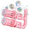 2021 New Gatling Bubble Machine 8 Hole Bubble Maker Bubble Gun for Kids Bubble Gun Fun Gift Indoor and Outdoor Cool Toys for Boys and Girls for Bubble Blaster Party Favors Summer Toy